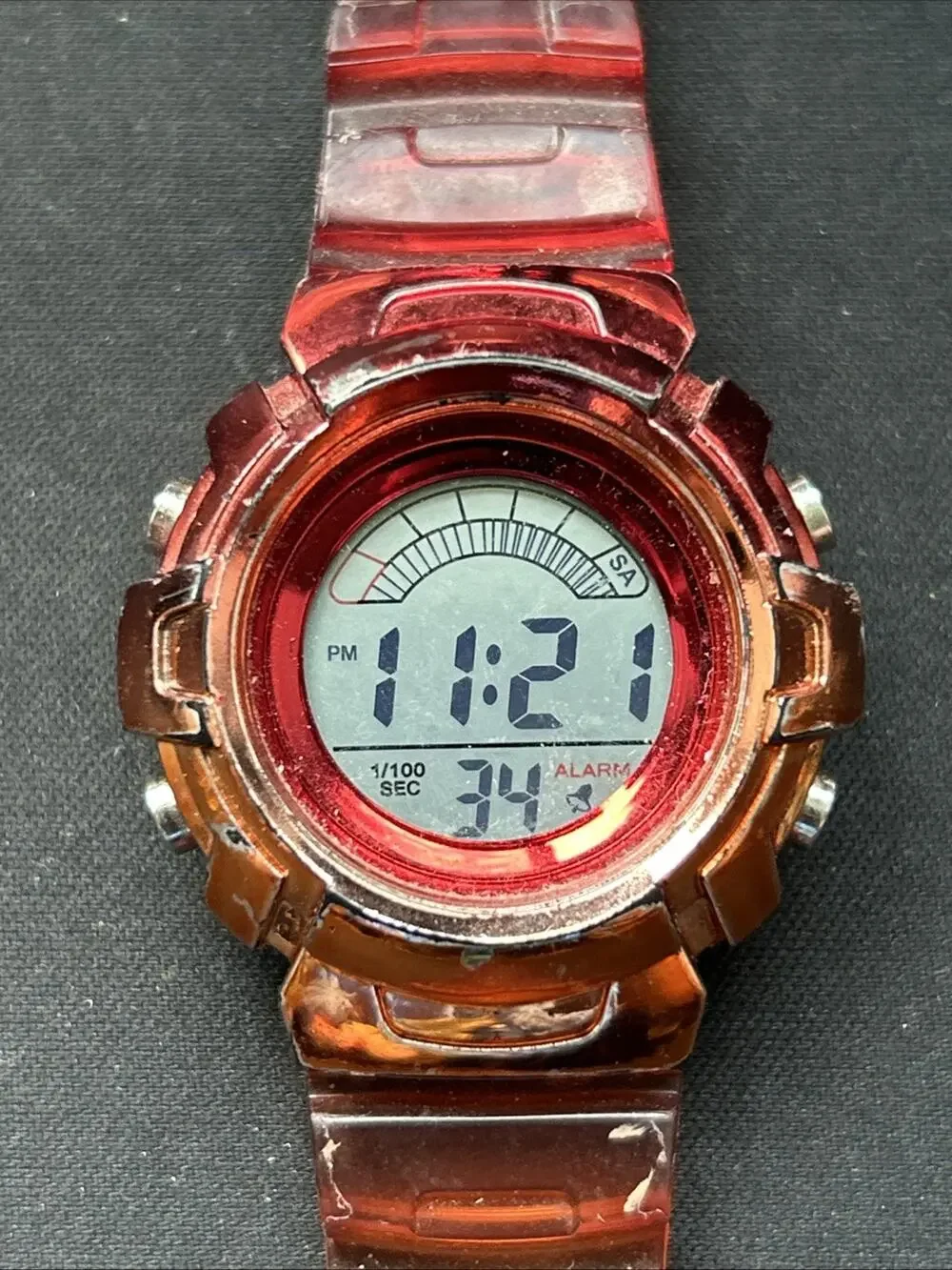 Accutime Orangish Red Kids Digital Watch